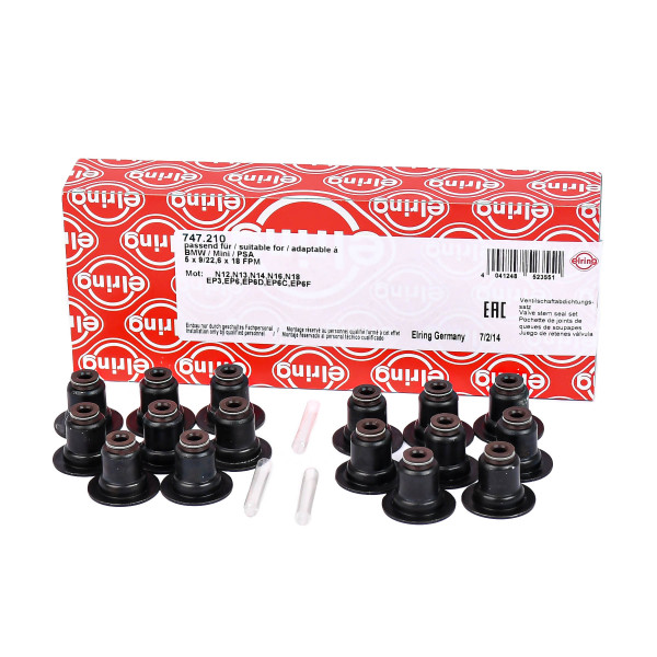 747.210, Pakningssett, ventilstamme, Simering vent.sada/VAS (16ks), ELRING, 0956.60, 11340033950, 3556077, 1628922080, 109697, 12029300, 12-37621-01, 19035257, 24-30701-56/0, 9015416, HR5141, N93158-00, SS46073, SS72930, VK1379, 57053200