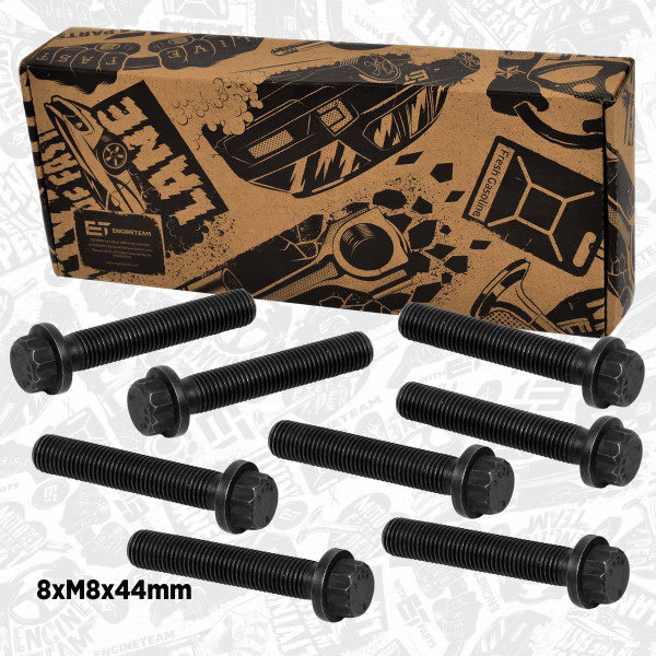 BS0014VR1, Stempelstangskrue, šroub ojnice M8x44x1/8x ET, ET ENGINETEAM, Škoda Octavia II Superb II VW Passat golf Audi A3 A6 BKD BMN 2,0TDI 2003+, 045105425, 045105425B, 039.000, 50009202
