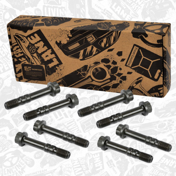 BS0019VR3, Stempelstangskrue, šroub ojnice M8x45x1/8ks/ ET, ET ENGINETEAM, Skoda Octavia Fabia, Seat, VW Golf Passat Polo Transporter 1,9TDI 1996+, 028105425C, 028105425N, 1100668, 1669817, 20063499000, 690.290