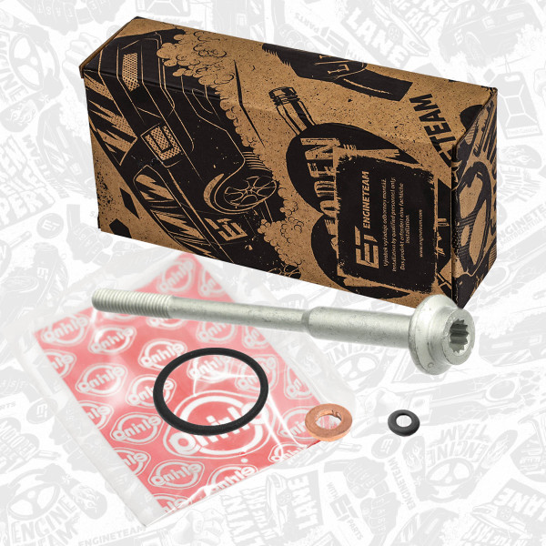 BS0048VR1, Bolt, innsprøytningsdyseholder, Šroub, držák vstřikovací trysky 3,0 TDI /s těsněním, ET ENGINETEAM, Audi Porsche VW A4 A5 Q7 Q5 Panamera Cayenne Touareg Amarok 3,0 / 4,0 TDI CRTC CVMD TDI 2016+, WHT004923B, WHT004923, WHT007480, WHT007480A, WHT000884, 059130519B