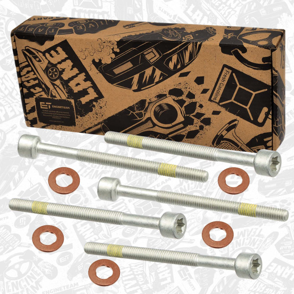 BS0049VR2, Bolt, innsprøytningsdyseholder, Šroub, držák vstřikovací trysky 270 CDI /5xsada, ET ENGINETEAM, Mercedes-Benz C-Class E-Class G-Class M-Class OM 612 2002+, A0009902907, A0039904012, A0049902812, A6119900122, 5080301AA, 6010171360, 6110170060, 6110170061, A6010171360, A6110170060, A6110170061