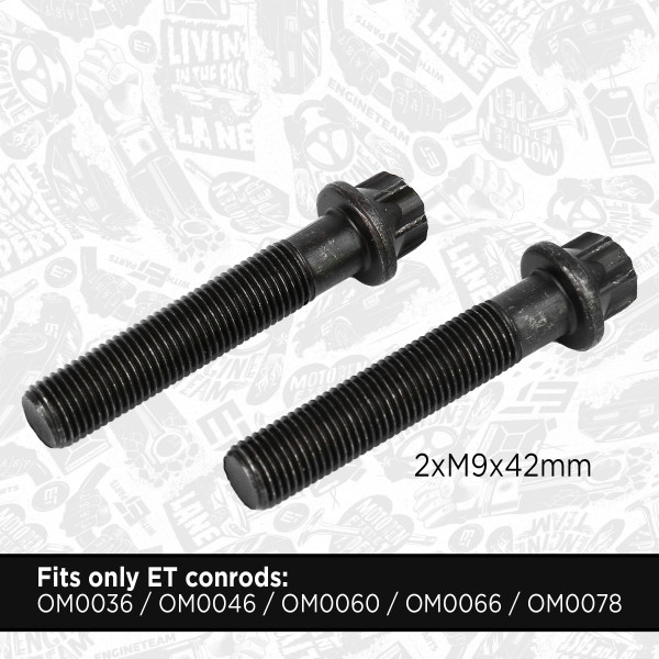 BS0055, Stempelstangskrue, šroub ojnice M9x56/42/2ks, ET ENGINETEAM, BMW MINI 1 X3 2 X5 3 Countryman Clubman Roadster 130i 135i 220i 228i 320i 328i 330i 335i   N47 C16 A 2006+, 11248472924