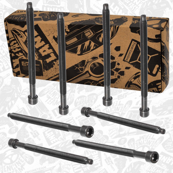 BS0058, Topplokksboltsett, Sada šroubů hlavy válce 1,4 TDI /8x, ET ENGINETEAM, Audi Seat Skoda VW A2 Ibiza Cordoba Arosa Roomster Fabia Polo Lupo Fox 1,4 TDI ATL BMS 2000+, 038103384