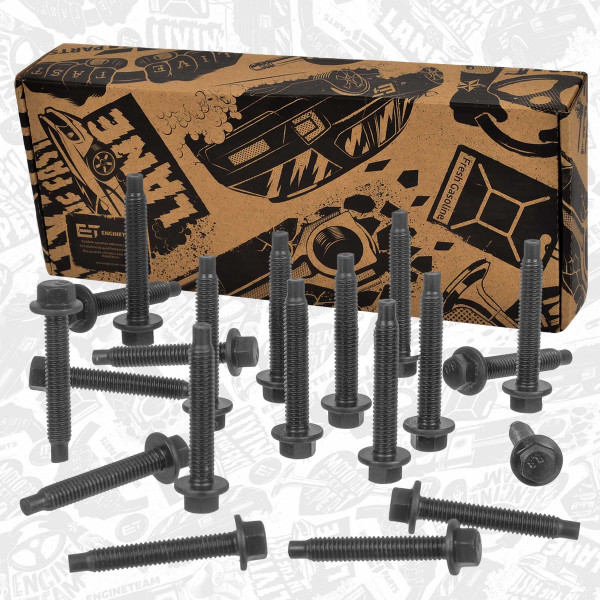 BS0060, Boltsett, lagerbukk kamaksel, Sada šroubů 1,5 BlueHDi M6X100, ET ENGINETEAM, Citroën Peugeot DS Berlingo C-Elysee C3 AirCross C3 C4 Cactus Jumpy SpaceTourer 2008 DS3 301 308 Expert PArtner Rifter Traveller YHW (DV5RE) 1,5 BlueHDi 2018+, 9644862280, 013256