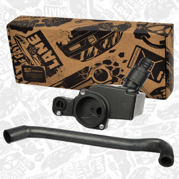 CB0004VR1, Oljeutskiller, veivhuslufting, Odlučovač Oleje, Odvětrání Klikové Skříně 1,4 / vč hadice, ET ENGINETEAM, Audi Seat Škoda VW A2 Arosa Ibiza Leon Fabia Octavia Bora Caddy Polo AUB BBY 1,4 16V 1999+ , 036103464G, 036103464D, 036103493EB, 036103493N