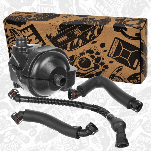 CB0045, Oljeutskiller, veivhuslufting, Odlučovač oleje 2,0 i /chladné země, ET ENGINETEAM, BMW 1 (E87) 118 i BMW 3 (E90) 318 i BMW 3 Touring (E91) 318 i N46 B20 B 2007+, 11157533336, 11157533333, 11157542633, 11157533341