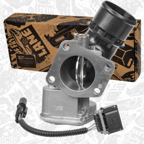ED0008VR2, Strupeventilstuss, Hrdlo klapky vč. kabelu 4-3PIN/ET, s trubkou, ET ENGINETEAM, Citroen Fiat Iveco Peugeot Jumper Ducato Daily Boxer F1CE3481M 3,0 HDi/D 2006+, 163638, 504105594, 163671, 504264089, 163676, 504345917, 71724299, 71724302, 504388738, 7.01754.10.0, 7523D, 940886, 940886M