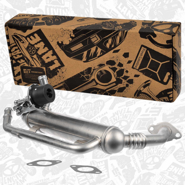 ED0041, Kjøler, avgassresirkulering,  ventil AGR/EGR - chladič, ET ENGINETEAM, Audi Seat Skoda VW A3 Altea Fabia II Superb II Eos Golf 1,9 Tdi 2,0 Tdi  BXJ BLS 2005+, 03G131512AD, 03G131512G