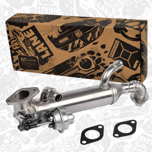 ED0042, Kjøler, avgassresirkulering, Ventil AGR/EGR Chladič, recirkulace spalin, ET ENGINETEAM, VW Multivan V Transporter V 2,5 Tdi BPE AXD 2003+, 070131512D, 070131512F