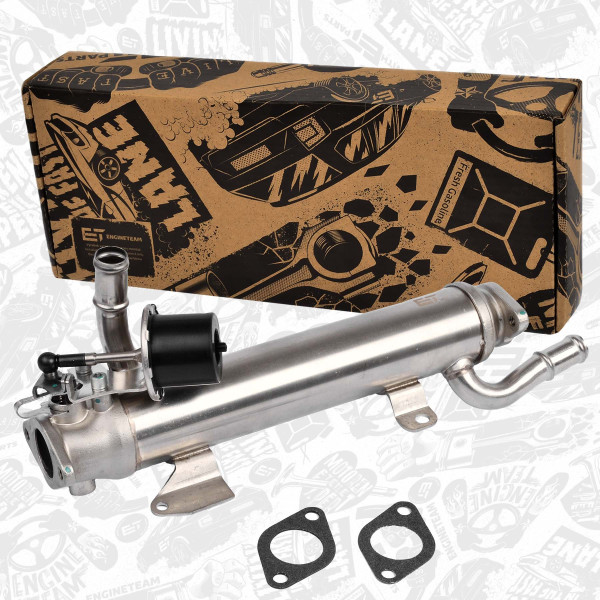 ED0044, Kjøler, avgassresirkulering, Ventil AGR/EGR Chladič, recirkulace spalin, ET ENGINETEAM, Audi Seat Skoda VW A3 Altea XL Leon Superb II Yeti Golf VI Passat 2,0 TDI CEGA CBBB 2004+, 03L131512B, 03L131512L, 7.09730.04.0