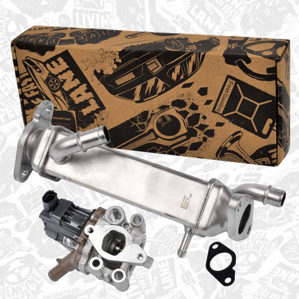 ED0076, EGR-modul, Ventil AGR/EGR F1AE - Chladič, ET ENGINETEAM, Fiat Ducato 130 Multijet 2,3 D 150 Multijet 2,3 D F1AE0481N 2006+, 5801385941, 5801365304, 5801856913, 71795379, 670190