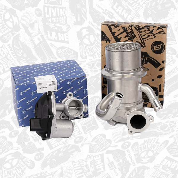 ED0085VR1, Kjøler, avgassresirkulering, Chladič venilu AGR/EGR s klapkou 1,6 TDI, ET ENGINETEAM, AUDI SEAT SKODA VW OCTAVIA GOLF LEON A3 TT 1,6 / 2,0 TDI CKFB CLHA CUNA 2013+, 04L131512AM, 04L131512BH, 04L131512BR, 04L131512D, 04L131512BQ, 04L131501C, 04L131501M