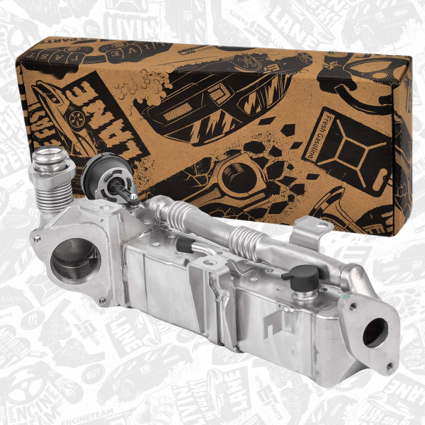 ED0087, Kjøler, avgassresirkulering, Ventil AGR/EGR/chladič bez AGR, ET ENGINETEAM, BMW 1(F20) 3(E90)  4(F33,F83)  X1(E84) X3(E83) X6(E71,E72) N47 N57 2013+, 11717823210, 7823210, 11717810751, 7810751