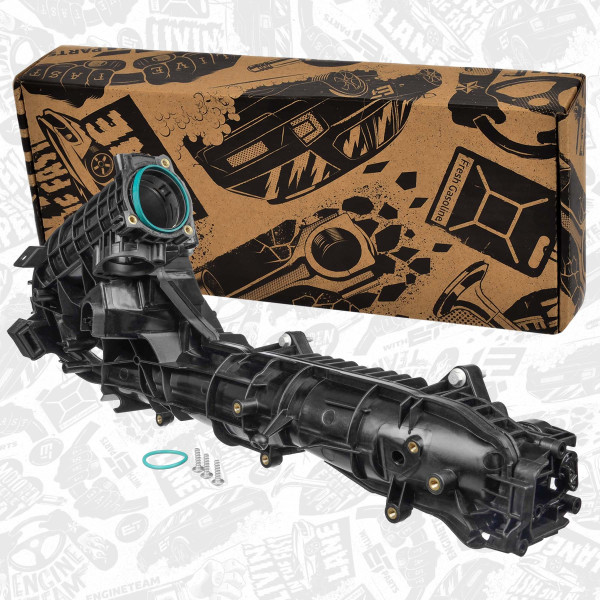 ED0124, Sugerør, luftforsyning, Sací modul 40 d, ET ENGINETEAM, BMW 3 5 7 X5 X6 X7 40d N57 D30 2009+, 11617800088, 11618511363, 7.10131.10.0