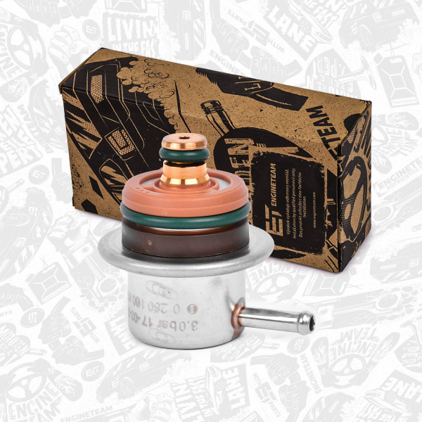 ED0146, Drivstofftrykkregulator, Regulátor tlaku 2,0, ET ENGINETEAM, Audi Seat Skoda VW A3 80 Toledo Ibiza Arosa Octavia Transporter Passat 2,0 ABK 1990+, 037133035C, 037133035H, 0280160677, 7.22017.52.0, 0280160557, 0280160560, 0280160515, 0280160506, 0280160631