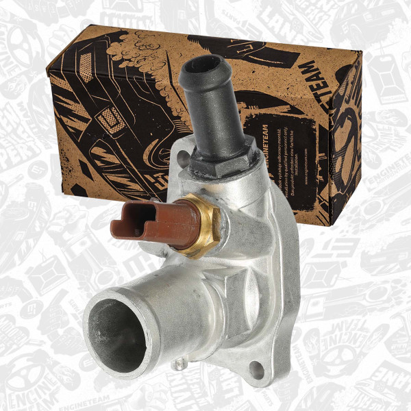 ED0160, Termostathus, Termostat 1,2, ET ENGINETEAM, Fiat Ford Lancia 500 Panda Ypsilon KA 1,2 188 A4.000 2004+, 55202371, 1535448, 9S518575AA, 0055202371, TI14988