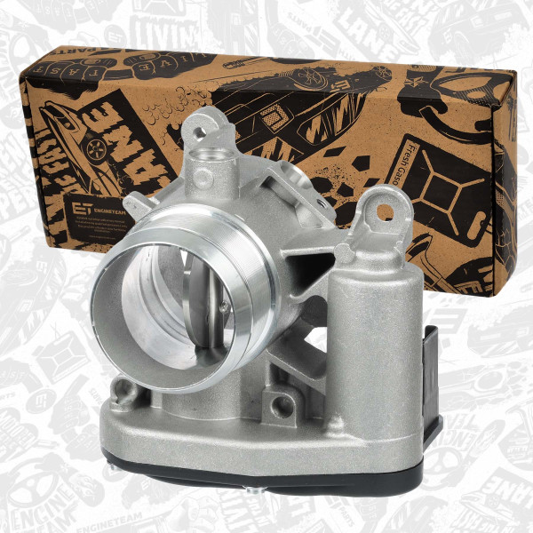 ED0180, Styreklaff, luftforsyning, Hrdlo klapky 2,2 HDI/JTD/TDCI, ET ENGINETEAM, Citroen Peugeot Ford Fiat Land Rover C-Crosser C5 C6 Ulysse Range Rover Freelander Discovery Galaxy Mondeo 508 407 807 2,2 HDI/JTD/TDCI 4HL (DW12C) 2007+, 0345E0, 1427361, 1450A120, 9656932580, C2Z15660, LR001001, 0345F7, 1450A164, 1566190, 9687888280, LR012598, 6G9Q9E926BA, 6G9Q9E926CA, 677690, 7.01002.09.0