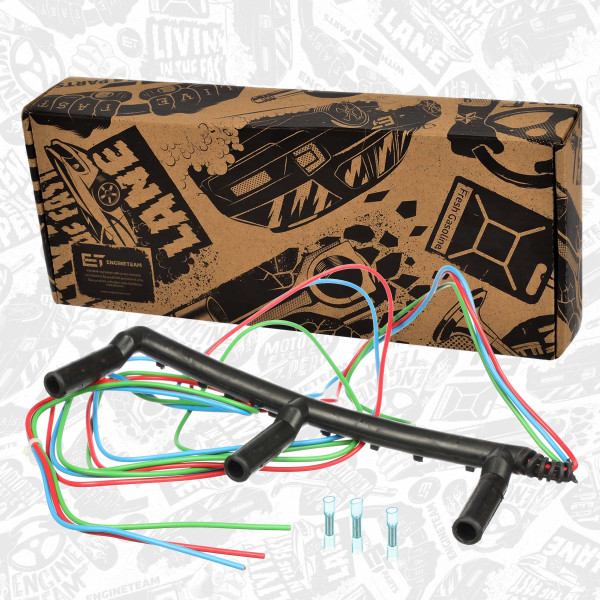 ED0212, Kabelreparasjonssett, glødeplugg, Opravná sada kabelu, žhavící svíčka 1,2/1,4 TDI, ET ENGINETEAM, Audi Seat Skoda VW A2 Ibiza Roomster Fabia Polo Lupo BMS BNV 1,2/1,4 TDI 2000+, 045971782A