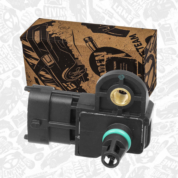 ED0230, Sensor, sugerørtrykk, Senzor tlaku sacího potrubí 1,9/2,0 TiD/DTI, ET ENGINETEAM, Alfa Romeo Lancia Saab Fiat Opel 159 Mito Spider Giulietta Brera Qubo Panda Punto Doblo Freemont 500L Musa Delta Ypsilon 9-3 9-5 Insignia Frontera Vectra Zafira Signum 1,9/2,0 TiD/DTI 198 A2.000 2006+, 55206797, 55219298, 6238865, 93171176, 6238210, 1235084, 73503657