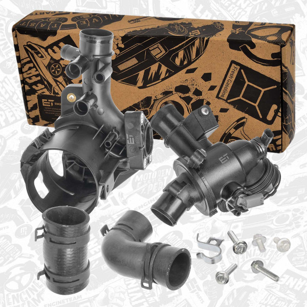 ED0243VR1, Termostat, kjølemiddel, Termostat 180 CDI/ vč příruby, ET ENGINETEAM, Mercedes-benz C-Class CLS E-Class GLE CLK-Class M-Class SLC Sprinter V-Class Vito C 180 CDI 2012+, 6512000615, 6512001500, 6512001715, A6512002800, 6512002800, A6512001215, A6512001500, 6512001215, A6512000615, A6512001715, 651000000000, A6512000456, A6512001056, A6512001556, A6512001656, A6512003900, A6512006000, 6512030300, 6512033082, A6512033082