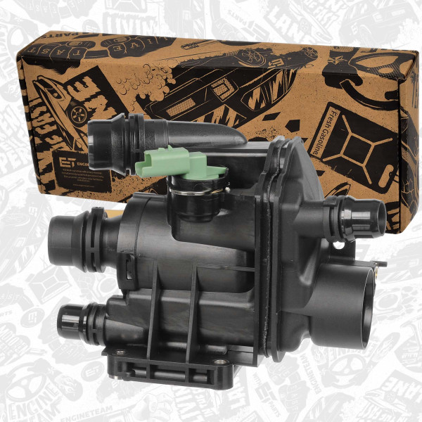 ED0250, Termostat, kjølemiddel, Termostat 1,2 THP/PureTech, ET ENGINETEAM, Citroen Opel DS Peugeot berlingo C3 C3 Aircross C4 C4 Cactus DS4 DS3 Grand C4 Spacetourer Crossland X Partner 5008 308 2008 PureTech HNY (EB2DTS) 1,2 THP 2014+, 3639916, 9806243480, 9807198480