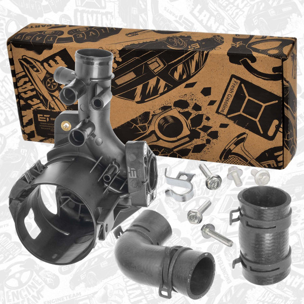 ED0269, Kjølevæskeflens, Příruba chladiva 180 CDI, ET ENGINETEAM, Mercedes-benz C-Class CLS E-Class GLE CLK-Class M-Class SLC Sprinter V-Class Vito C 180 CDI 2012+, A6512000456, A6512001056, A6512001556, A6512001656, A6512003900, A6512006000, 6512030300, 6512033082, A6512033082