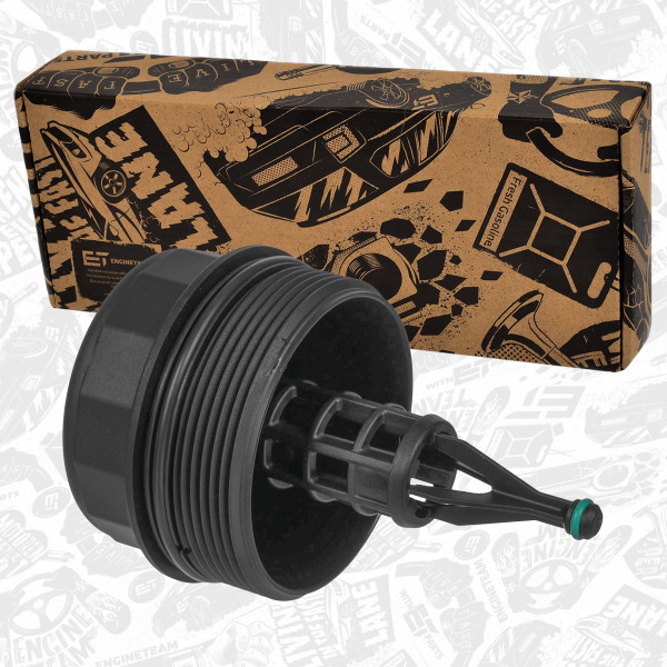 FL0002, Deksel, oljefilterbeholder, Uzávěr olejové filtru 3,0 CRDi/CDI , ET ENGINETEAM, Mercedes-Benz C-Class CLK CLS E-Class GLE Sprinter Viano Vito 3,0 CRDi/CDI OM 642 2006+, A6421800038, 6421800038