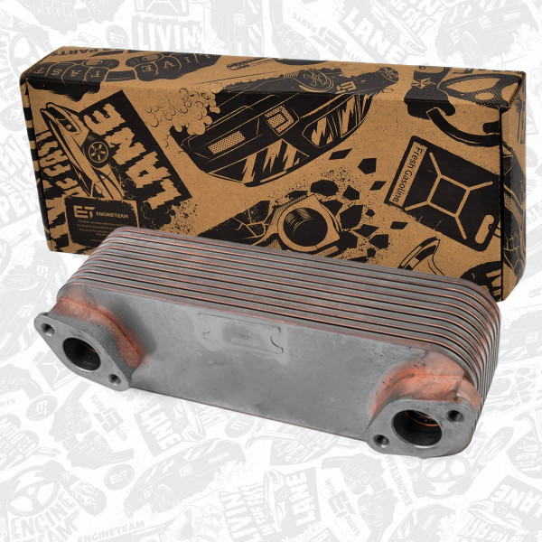 HE0001, Oljekjøler, motorolje, Chladič oleje D 2066/2676/10-lamel, ET ENGINETEAM, MAN TGA Neoplan Cityliner Tourliner D2676LF* D2676LOH* D2066LE* D2066LF*  D2066LOH* 2004+, 51.05601-0172, 51056010172, 20190220660