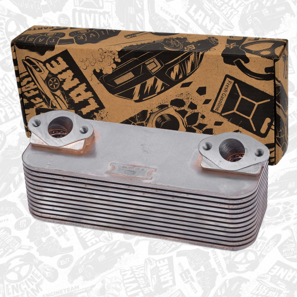 HE0002, Oljekjøler, motorolje, Chladič oleje OM 541/542/12-lamel, ET ENGINETEAM, Mercedes Benz Actros Setra Travego OM521* OM522* OM541* OM542* OM941* OM942* Euro2/3 2001+, A5411880201, 5411880201, 011820500000, 20190350000