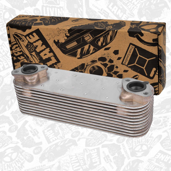 HE0003, Oljekjøler, motorolje, Chladič oleje D 2066/2676/11-lamel, ET ENGINETEAM, MAN TGA Neoplan Cityliner D2066 D2076 2004+, 51.05601-0172, 51056010172, 51.05601.7176, 51056017176, 021820206601, 20190220661