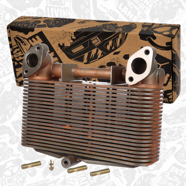 HE0005, Oljekjøler, motorolje, Chladič oleje D 2840/2842/20-lamel/16-barů, ET ENGINETEAM, MAN F2000 Neoplan Centroliner Cityliner Starliner Transliner Setra Serie 300 Solaris Urbino 18 Van Hool A-Serie EOS D2840LE* D2840LF* D2842LE* D2842LF* D2848LE* D2876LE* E2842LE* E2876E* E2876LE* 1996+, 51056010169, 51.05601.0169, 51.05601-0169, 51056017131, 51.05601-7131, 51056017135, 51.05601-7135, 51056017158, 51.05601-7158, 51056017164, 51.05601.7164, 51.05601-7164, 20190228420, 20190344400