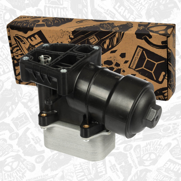 HE0006VR1, Oljekjøler, motorolje, Olejový Chladič, Motorový Olej 1,6/2,0 TDI /s pouzdrem, ET ENGINETEAM, Audi Seat Skoda VW A1 A3 A4 Q5 Alhambra Exeo Leon Yeti Superb Octavia Golf Caddy CAYA CJCA 1,6/2,0 TDI 2009+, 03L115389H, 03L115389G, 03L115389C, 03L117021C, 03L115389B