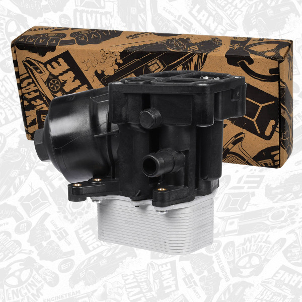 HE0007VR1, Oljekjøler, motorolje, Olejový Chladič, Motorový Olej 1,2 TDI /s pouzdrem, ET ENGINETEAM, Seat Škoda VW Ibiza Roomster Fabia Polo CFWA 1,2TDI 2009+, 03P115389A, 03P115389B, 03P115389