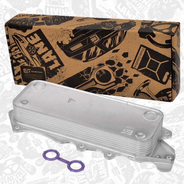 HE0011, Oljekjøler, motorolje, Chladič oleje 3,0CRDi/CDI, ET ENGINETEAM, Mercedes-Benz Chrysler Jeep C-Class CLK CLS E-Class GLE Sprinter Viano Vito 300C Grand Cherokee Commander 3,0 CRDi/CDI OM 642 2006+, 6421880001, K05179360AB, A6421800165, K05179360AA, 6421800165, A6421880001