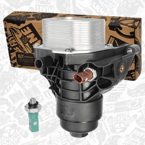 HE0012, Oljekjøler, motorolje, Olejový chladič, motorový olej 2,0 TDI, ET ENGINETEAM, Audi Seat Skoda VW MAN A1 A3 Q2 Q3 TT TGE Toledo Terraco Leon Ateca Alhambra Yeti Superb Octavia Kamiq Karoq Touran Tiguan Sharan Passat Golf Caddy 2,0 TDI 2014+, 03N115389A, 03N115389B, 03N115389K