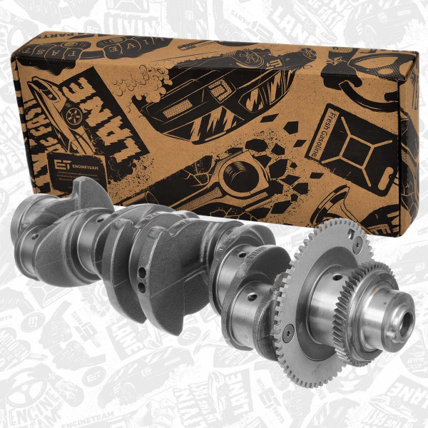 HK0206, Veivaksel, Hřídel klik.Cyl.4/F1AF L411A/B/C/blok AL, ET ENGINETEAM, Fiat Ducato 130/150/180 MultiJet Iveco Daily-VI 2,3D F1AFL411* F1AGL411* Euro6 2014+, 5801846065, 5801846068, 11660, CK010400, 11661