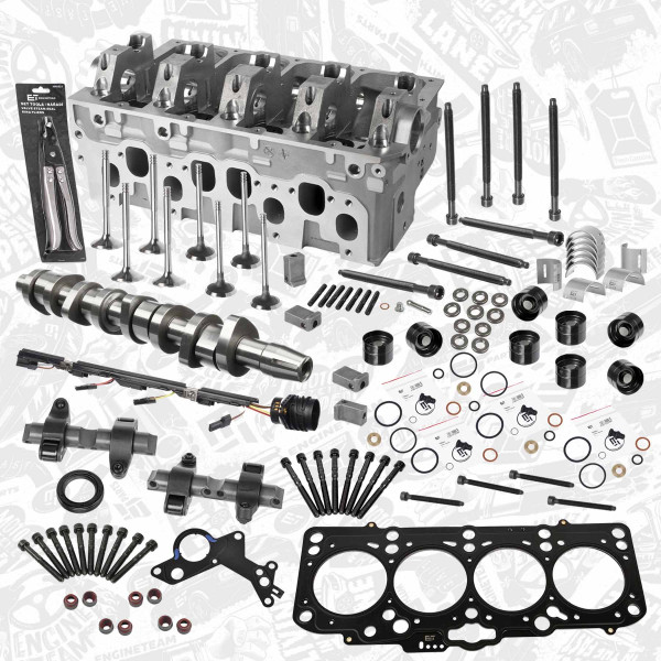 HL0171VR2, Reparasjonssett, topplokk, Hlava válců 1.9 TDI /s ventily, s vačkou,, s těsněním HV, šrouby, zdvih, vahad, gufera, ET ENGINETEAM, VW Škoda Audi Seat Caddy Jetta California Golf Passat Fabia Octavia Superb Roomster Altea Leon Toledo Ibiza  1,9 TDI BLS 2004+, 038103714G, 1426035, 03G103351C, XM21-6500-BA, 038103714, 1100677, 038103351D, XM21650BA, 038103714A, 038109101AH, 038103385A, 038103383DG, 038198051C, 038103384, 038198051B, 038103673A, 038198051, 038103673BGLB, 038103673CGLB, 038198051A, 038103673C, 038103673B, 038103085C, 038103085A, 038145215, 038130069B, 038109309C, 038971600, 038109309A, 038109527AF