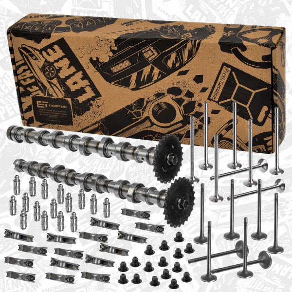 HV0461VR1, Kamakselsett, Vačka-SET 1,4/1,6 CRDi /IN,EX, ET ENGINETEAM, Hyundai Kia Accent Elantra Getz i20 i30 Fastback i40 ix35 Venga Stonic Soul Pro Cee'd Rio D4FA 1,4 CRDi 2008+, 22231-4A001, 241002A101, 24100-2A101, 242002A101, 24200-2A101, 24170-2A-000, 241702A000, 241702A100, 24170-2A100, 222314a001, 22224-2A000, 22224-2A100, 22212-2A100, 222122A100, 22211-2A100, 222112A100