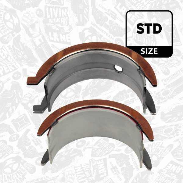 LA000300, Avstandsskive, veivaksel, Lož.přírub.(pass-l/rozebírací) pár/červená, ET ENGINETEAM, Iveco Stralis/EuroStar/EuroTech F3AE0681/F3AE3681 1993+, 2991780, 230010, 830510