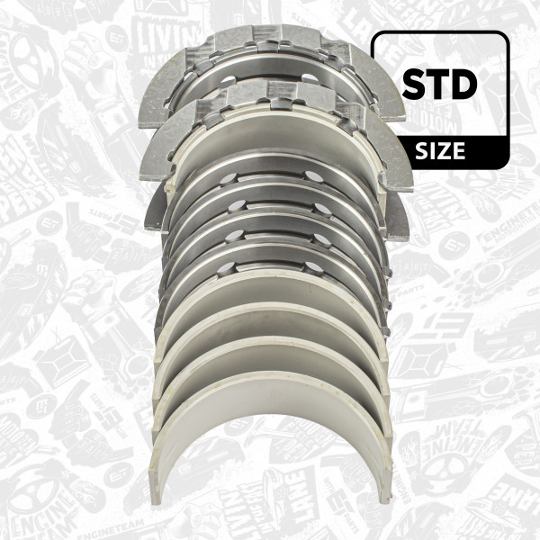 LH003700, Veivaksellagersett, Lož.hl.(HL)set/Cyl.4+(pass-l), ET ENGINETEAM, BMW MINI 1 3 5 X3 X5 Countryman Clubman Paceman 2,0 N47 D20 C 2004+, 11217802643, 11217802644, 11217802645, 11217802647, 11217802648, 11217802649, 11217802651, 11217802652, 11217802653, 11217802655, 11217802656, 11217802657, 11218517935, 11218517936, 11218517937, 11218517939, 11218517940, 11218517941, 77951600