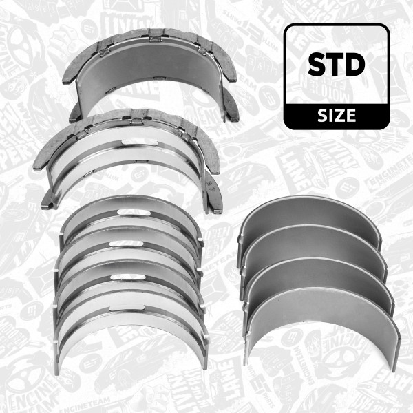 LH004100, Veivaksellagersett, Lož.hl.(HL)set/Cyl.4+(pass-l), ET ENGINETEAM, Mercedes-Benz A-CLASS C-CLASS VITO SLK Sprinter OM 651 2008+, 6510330101, 6510330102, 6510330401, 6510330402, 6510330701, 6510331002, 6510331201, 6510331702, A6510330101, A6510330102, A6510330401, A6510330402, A6510330701, A6510331002, A6510331201, A6510331702, 010316651000, 77973600