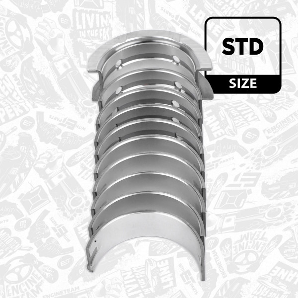 LH005600, Veivaksellagersett, Lož.hl.(HL)set/Cyl.4/1,3 CDTi, ET ENGINETEAM, Fiat Opel Alfa Romeo Mito Tipo Qubo Punto Doblo Astra Agila Corsa Meriva 1,3 CDTi 199 A9.000 2010+, 46797870, 46797873, 46797915, 46809698, 46809743, 71732982, 71732983, 71732988, 71732989, 37056600, 844760