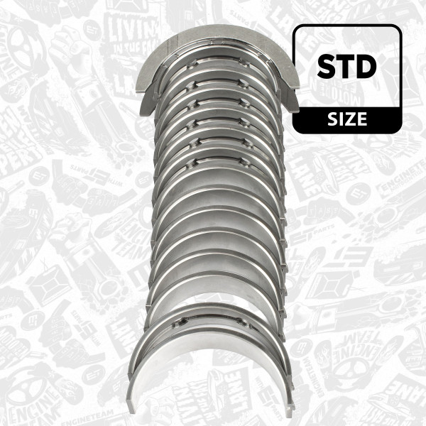 LH005900, Veivaksellagersett, Lož.hl.(HL)set/Cyl.6/N52, ET ENGINETEAM, BMW 1 (E81) 130 i 1 (F21) M 135 i 3 (E90) 325 xi 5 (E60) 530 i xDrive X3 (E83) xDrive 30 i N52 B30 A 2009+, 11211439945, 11211439949, 11211439952, 11211439953, 11211439954, 11211439957, 11217515368, 11217515377, 11217515378, 11217515379, 11217580991, 11217580992, 11217580995, 11217580997, 11217580999, 11217581000, 11217581001, 11217581003, 11217581004, 11217581005, 11217581007, 11217581008, 11217581009, 11217627025, 11217627026, 11217627027, 11217627029, 11217627030, 11217627031, 11217627033