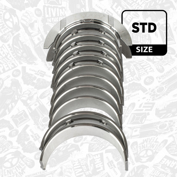 LH006100, Veivaksellagersett, Lož.hl.(HL)set/Cyl.4+(pass-l), ET ENGINETEAM, BMW 1 (E81) 116 i 1 (E87) 120 i 3 (E46) 318 i 3 Touring (E91) 320 i X3 (E83) 2.0 i N45 B16 2008+, 11211439945, 11211439949, 11211439952, 11211439953, 11211439954, 11211439957, 11217515368, 11217515377, 11217515378, 11217515379, 11217580991, 11217580992, 11217580995, 11217580997, 11217580999, 11217581000, 11217581001, 11217581004, 11217581003, 11217581005, 11217581007, 11217581008, 11217581009, 11217627025, 11217627026, 11217627027, 11217627029, 11217627030, 11217627031, 11217627033