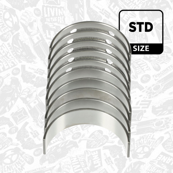 LH006300, Veivaksellagersett, Lož.hl.(HL)set/Cyl.4/ 2,3 CDTI, ET ENGINETEAM, Renault Opel Nissan Master NV400 Movano M9T 672 2,3 CDTI 2010+, 122073907R, 122071341R, 122150053, 122153350, 122156328, 122158599, 122231667, 122232367, 122235550, 122239947, 77983600