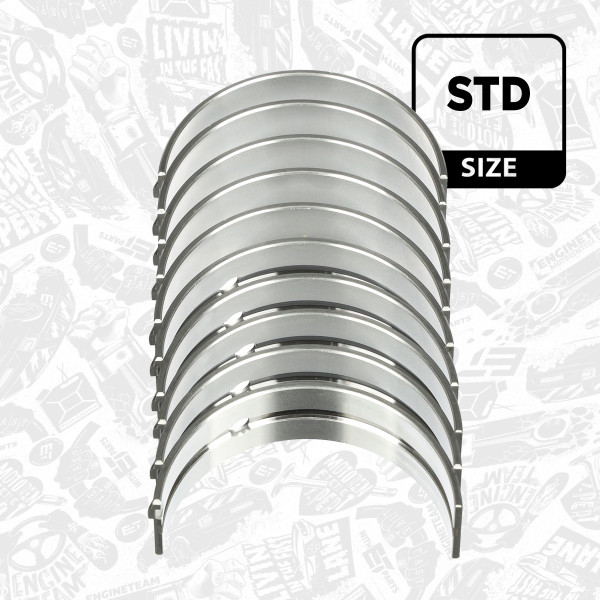 LH006800, Veivaksellagersett, Lož.hl.(HL)set/Cyl.4/2,0HDi/JTD, ET ENGINETEAM, Citroën Mitsubishi DS Opel Volvo Fiat Lancia Peugeot Ford Land Rover Suzuki Berlingo C4 C5 DS4 Jumpy Scudo Ulysse Ducato Mondeo Kuga Galaxy Focus C-Max Freelander Outlander Zafira Vivaro 308 3008 306 5008 807 Expert Tepee Vitara V70 V50 S80 2004+, 011393, 0113H2, 0113H7, 0113J4, 0113.93, 0113.H2, 0113.H7, 0113.J4