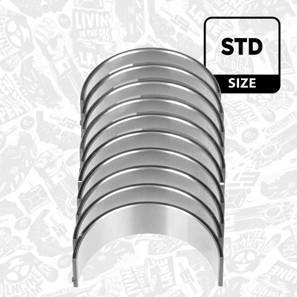 LH007300, Veivaksellagersett, Lož.hl.(HL)set/Cyl.4 M 274.910, ET ENGINETEAM, Mercedes-Benz  C-Class CLK CLC E-Class  SLK Sprinter M 271 820 2003+ , 2710330601, 2710330602