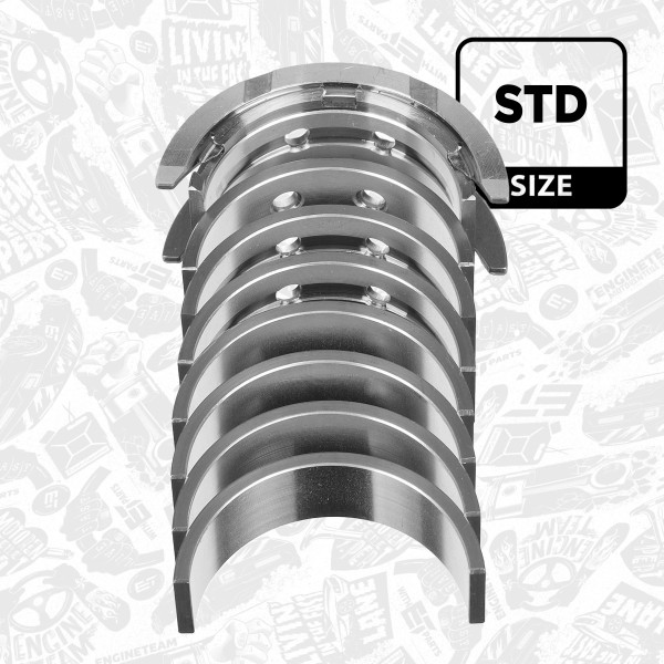 LH007400, Veivaksellagersett, Lož.hl.(HL)set/Cyl.3 1,5 EcoBoost , ET ENGINETEAM, Ford Fiesta Focus Kuga Puma YZDA Y1DA 1,5 EcoBoost / Ti-VCT 2018+