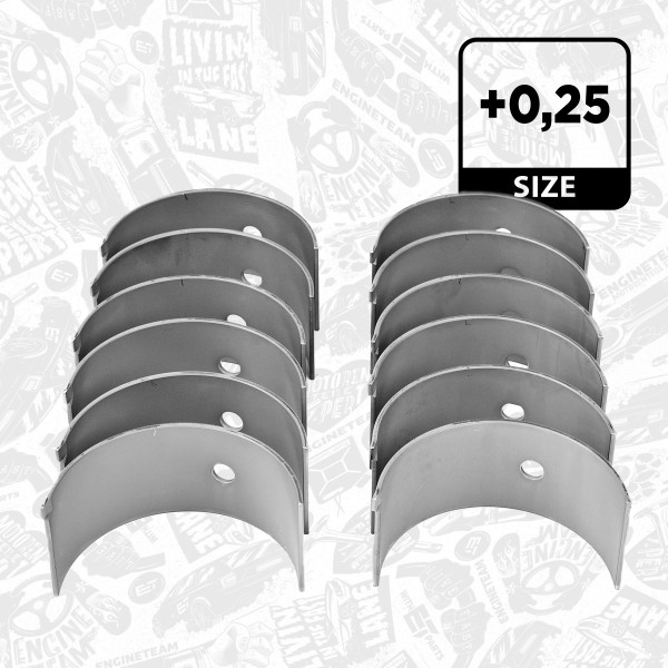 LP001325, Rådelagersett, Lož.ojn.(PL)set/Cyl.6/mazací otvor, ET ENGINETEAM, Scania P,G,R,T/4 - series DC 11/DC 12/DSC 12/DT 12 1995+, 061PL20085025, 77711610, 77863610