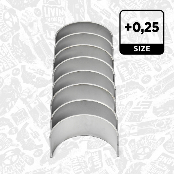 LP002825, Rådelagersett, Lož.ojn.(PL)set/Cyl.4, ET ENGINETEAM, Citroen Fiat Ford Peugeot 2,0/2,2D/HDi/TDCi 2000+, 014PS20577025, 37005610, 843741, AEB4105430.25MM